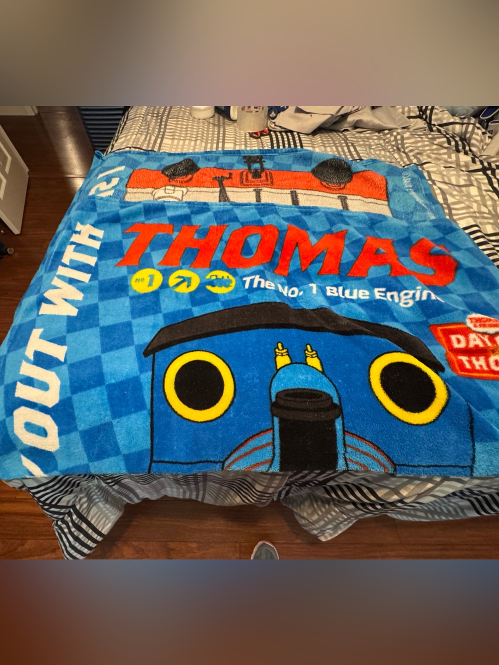 Thomas the Tank Engine Fleece Throw Blanket Day Out With Thomas No 1 Blue Engine